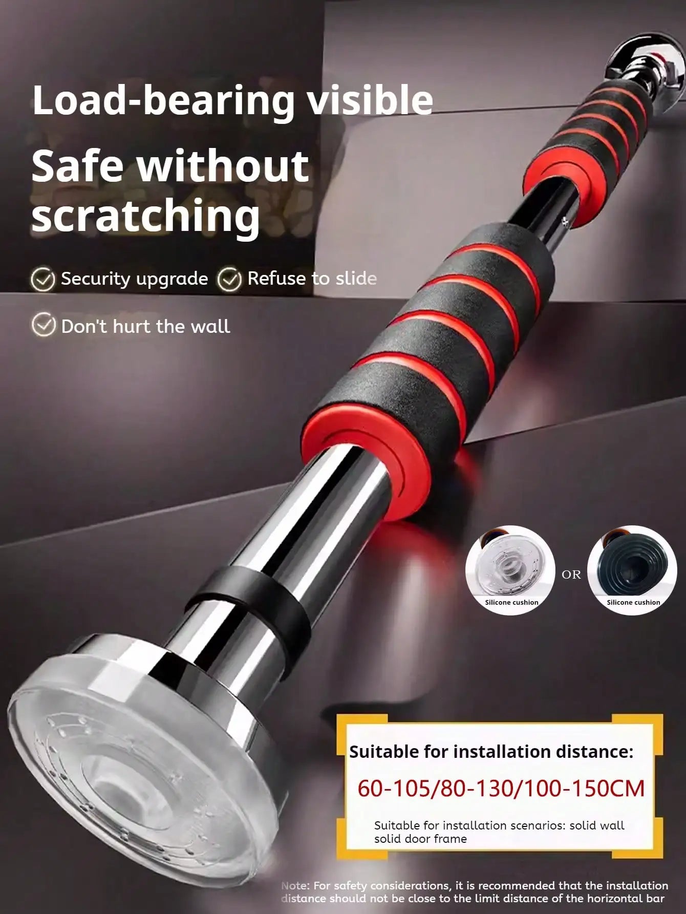 Telescopic Doorway Pull-Up Bar – Adjustable Home Gym Strength Trainer