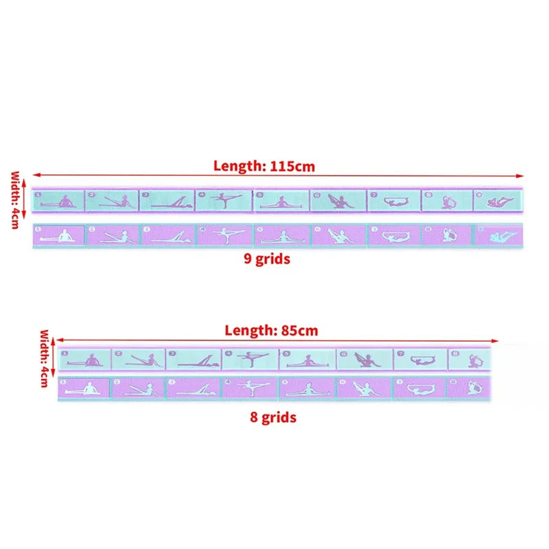 Yoga Stretch Band for Elastic Fitness Exercises and Iliotibial Band Stretching