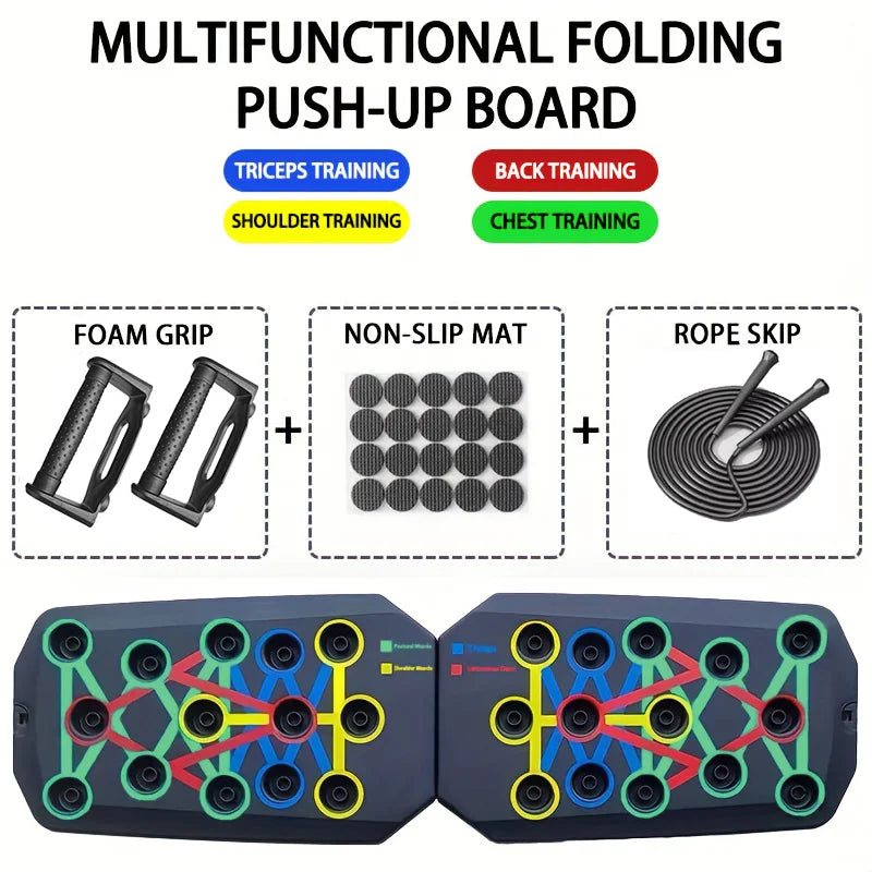 Portable Push-Up Board Set – Foldable Home Fitness Trainer