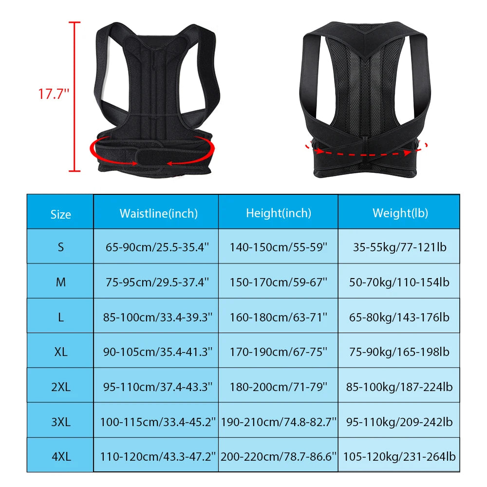 Back Brace, Posture Corrector for Women and Men and Back Straightener for Improved Posture