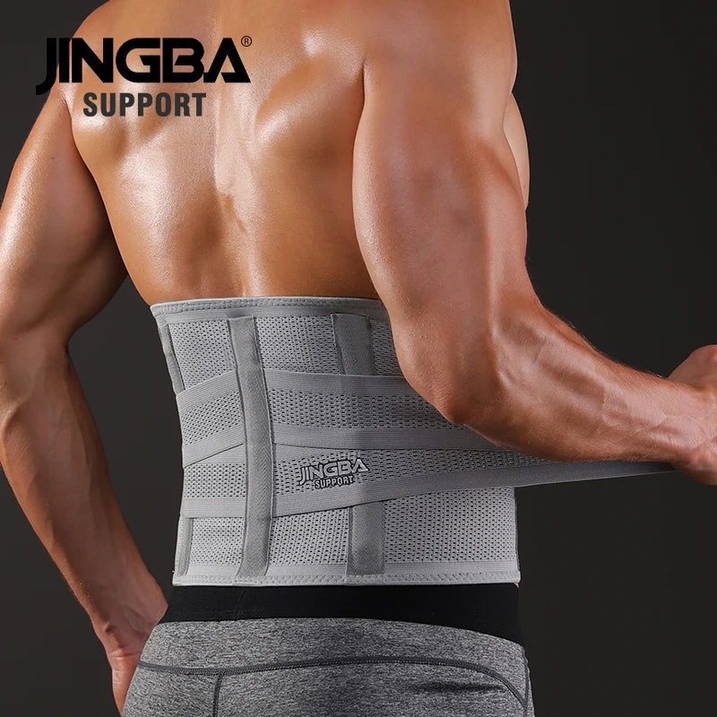 JINGBA Waist & Back Support Belt – Fitness Sweat Trainer for Abs & Lumbar Protection