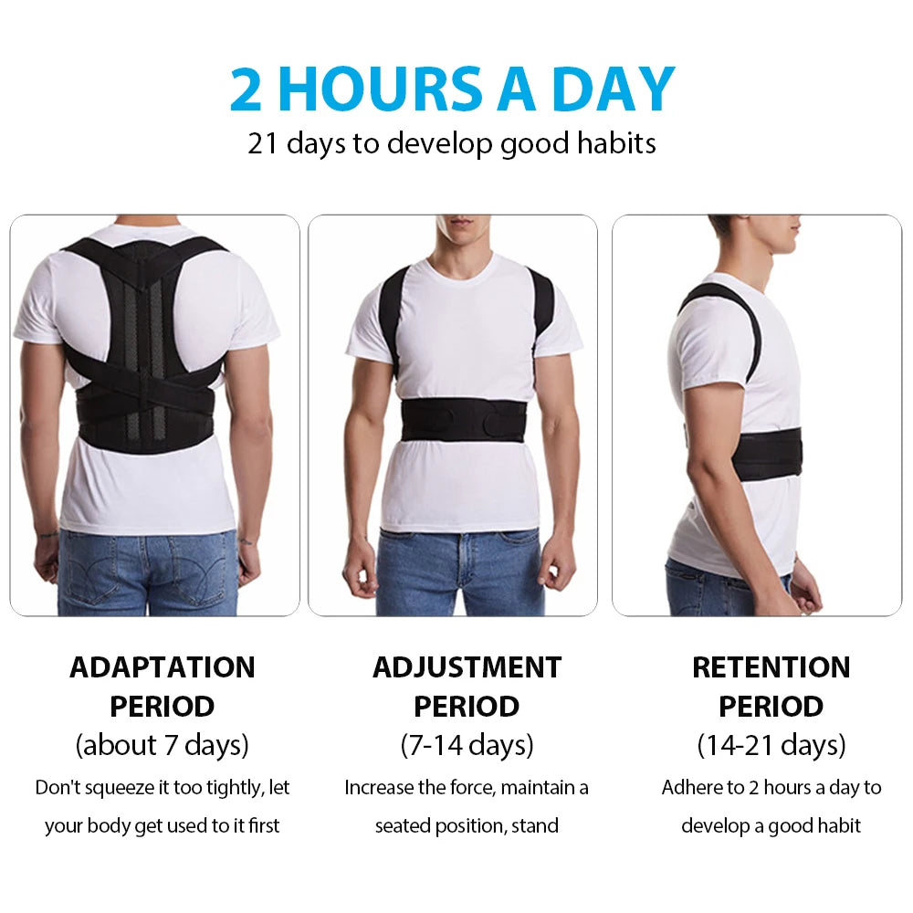 Back Brace, Posture Corrector for Women and Men and Back Straightener for Improved Posture
