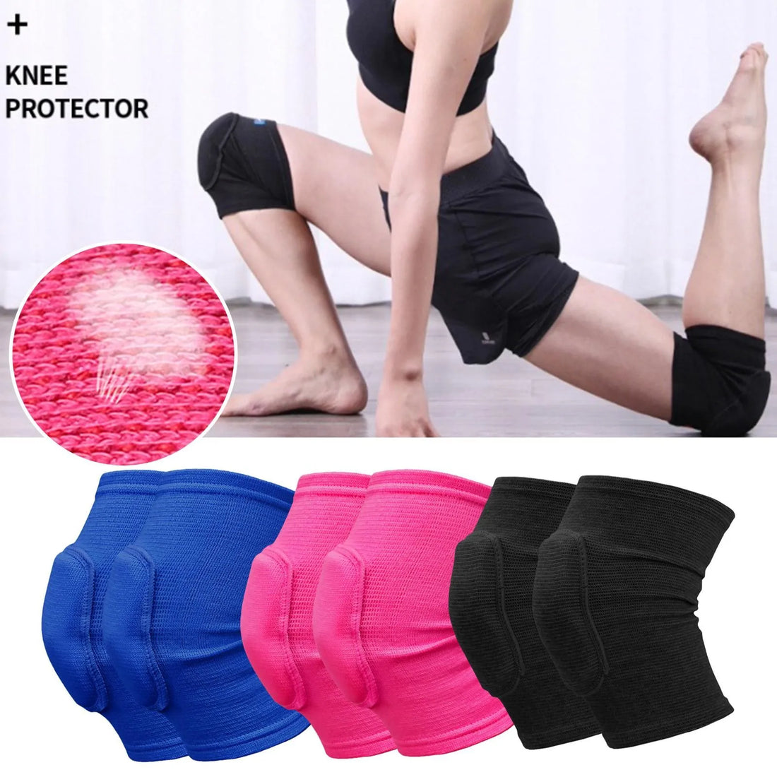 Sports Knee Pads, Compression Knee Brace and Athletic Knee Sleeve for Comfort and Injury