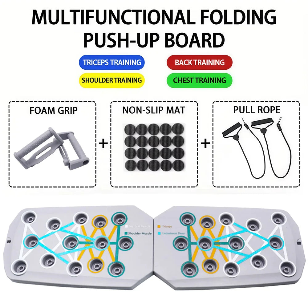Portable Push-Up Board Set – Foldable Home Fitness Trainer