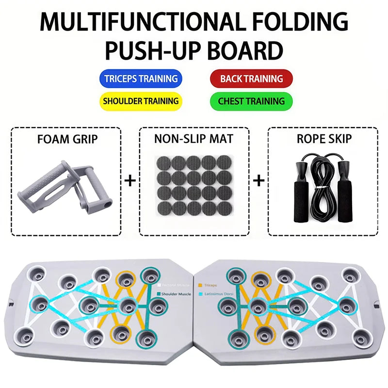 Portable Push-Up Board Set – Foldable Home Fitness Trainer