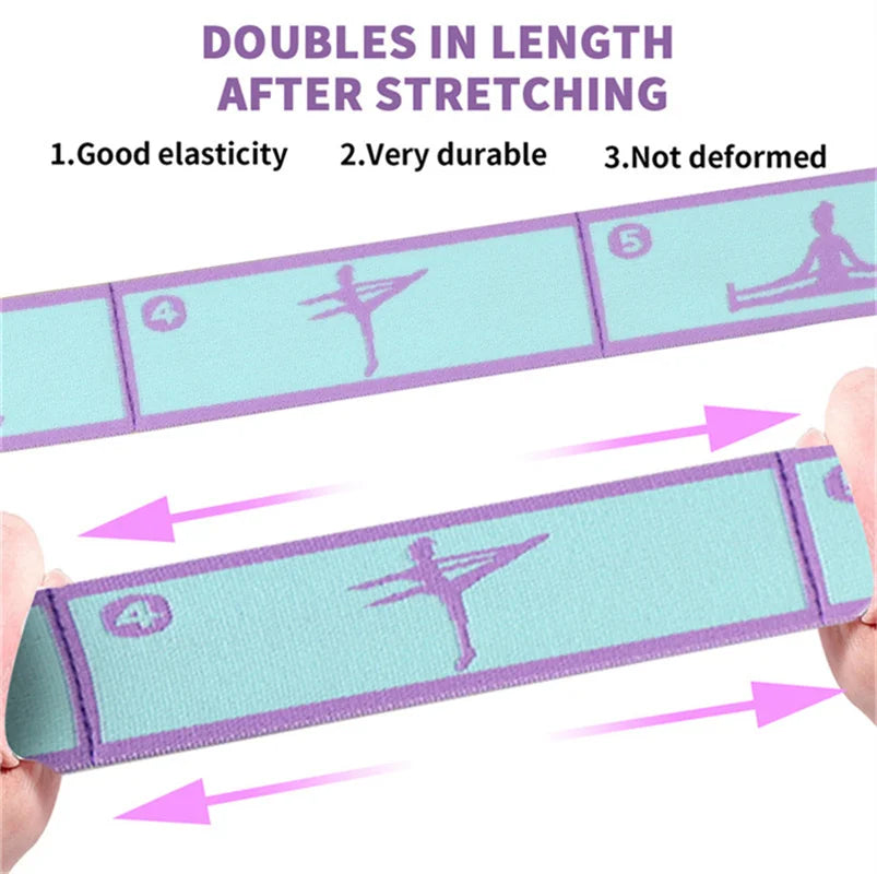 Yoga Stretch Band for Elastic Fitness Exercises and Iliotibial Band Stretching