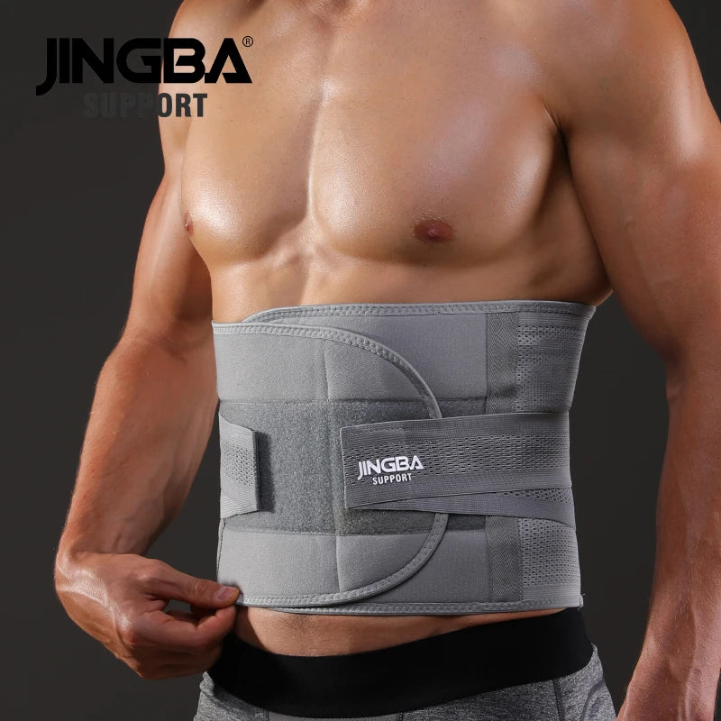 JINGBA Waist & Back Support Belt – Fitness Sweat Trainer for Abs & Lumbar Protection