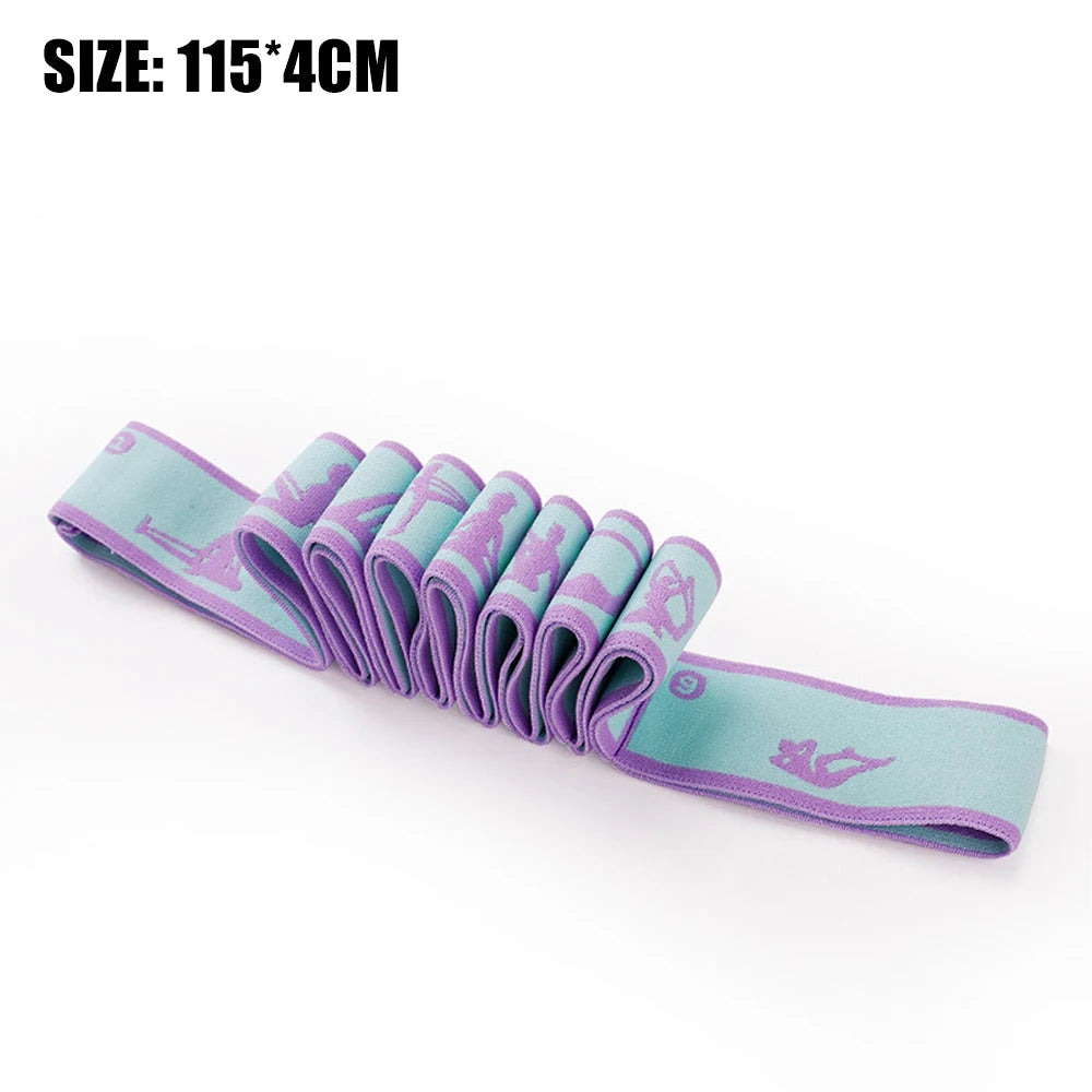 Yoga Stretch Band for Elastic Fitness Exercises and Iliotibial Band Stretching