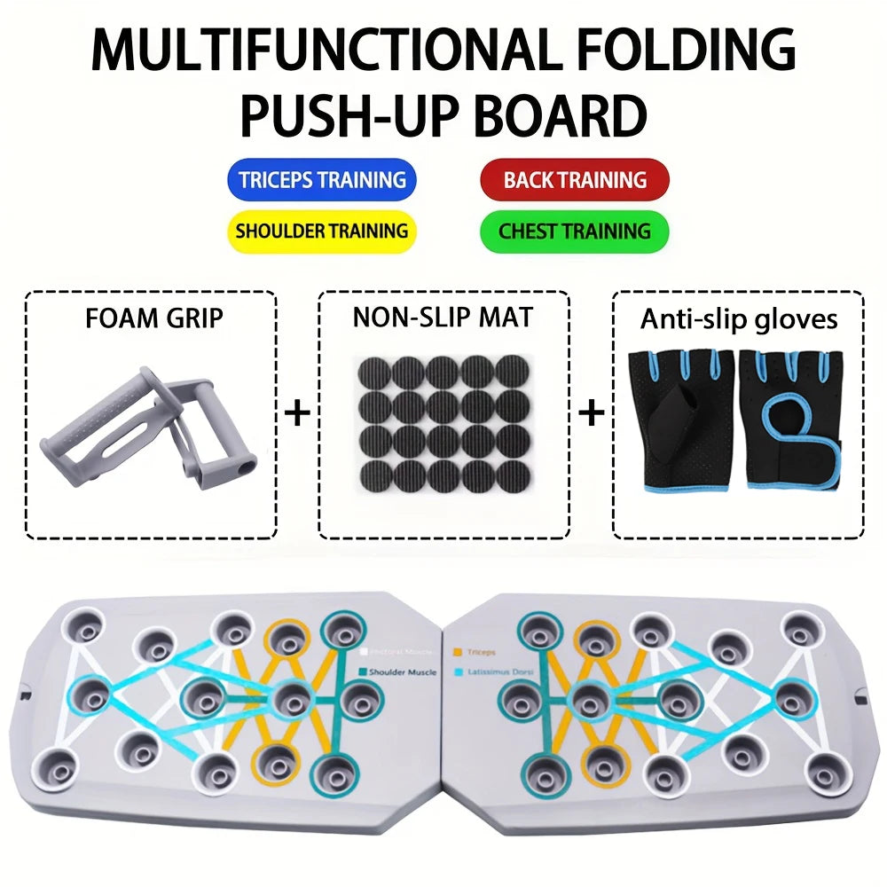Portable Push-Up Board Set – Foldable Home Fitness Trainer