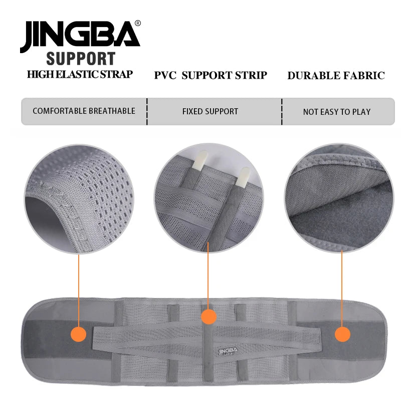 JINGBA Waist & Back Support Belt – Fitness Sweat Trainer for Abs & Lumbar Protection