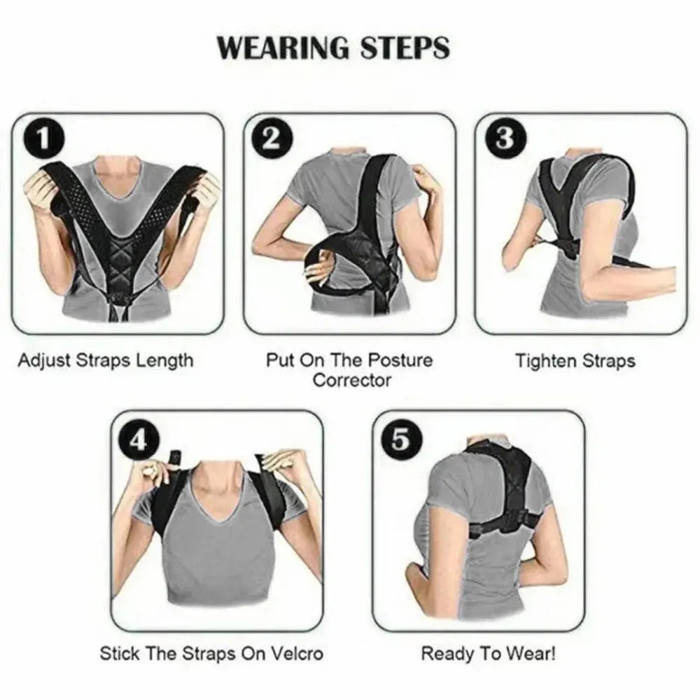 Adjustable Back Posture Belt for Hunchback Correction and Posture Support