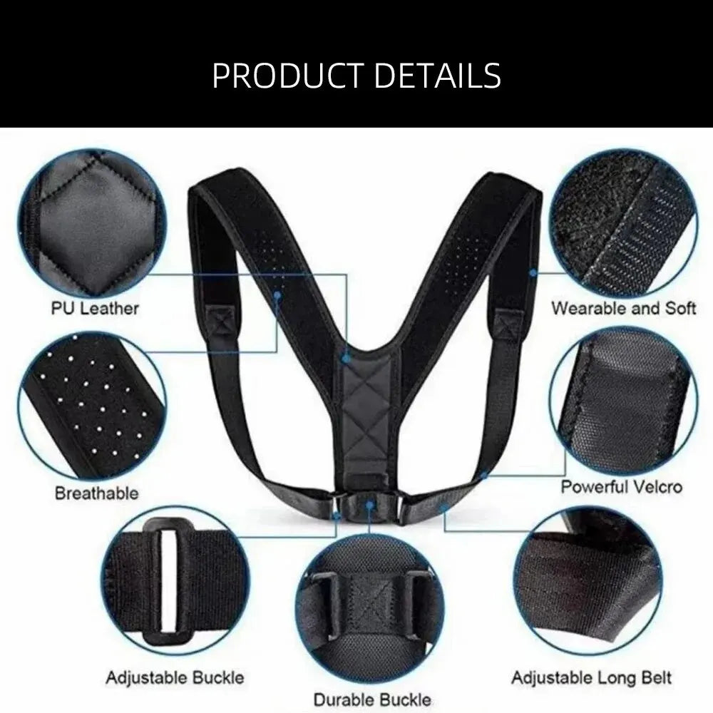 Adjustable Back Posture Belt for Hunchback Correction and Posture Support
